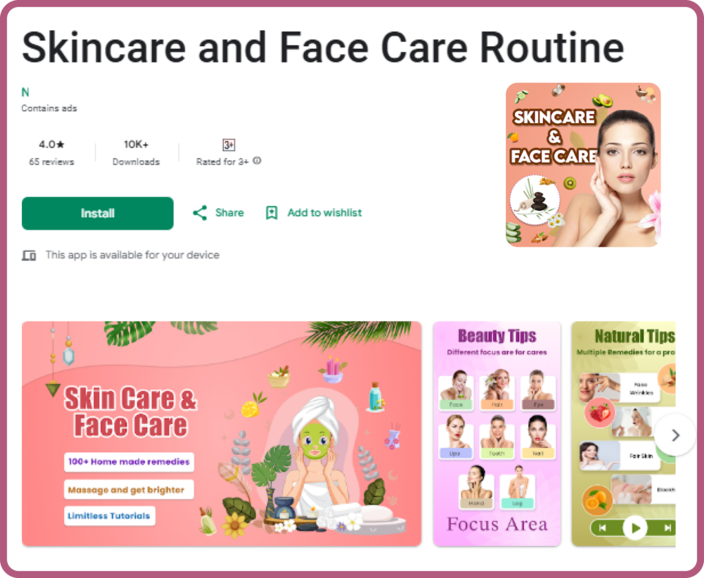 skin care portfolio first page image