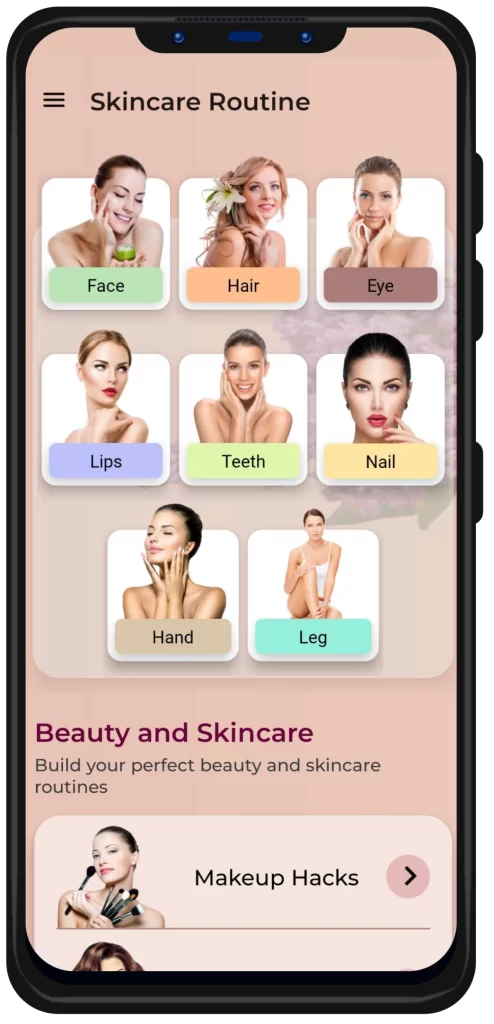 skin care portfolio project visuals section first image