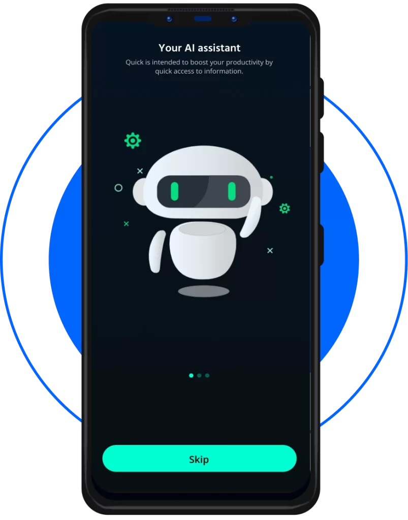 ai chat bot app portfolio first page image