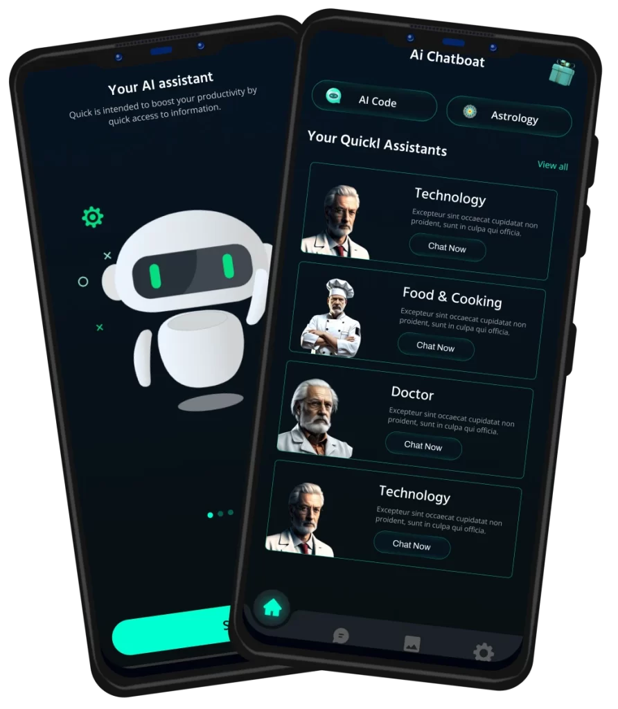 ai chat bot app portfolio app features of solutions image